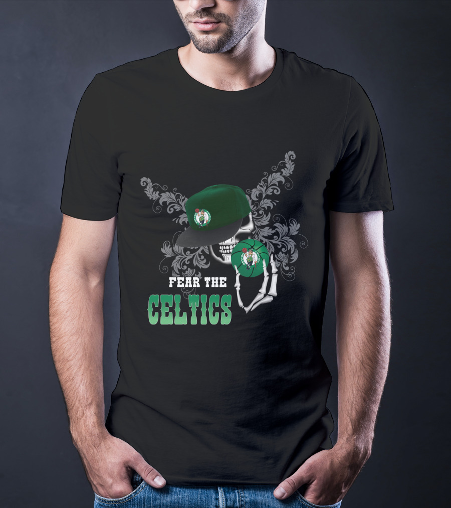 Fear The Celtics Skull And Hat T-Shirt