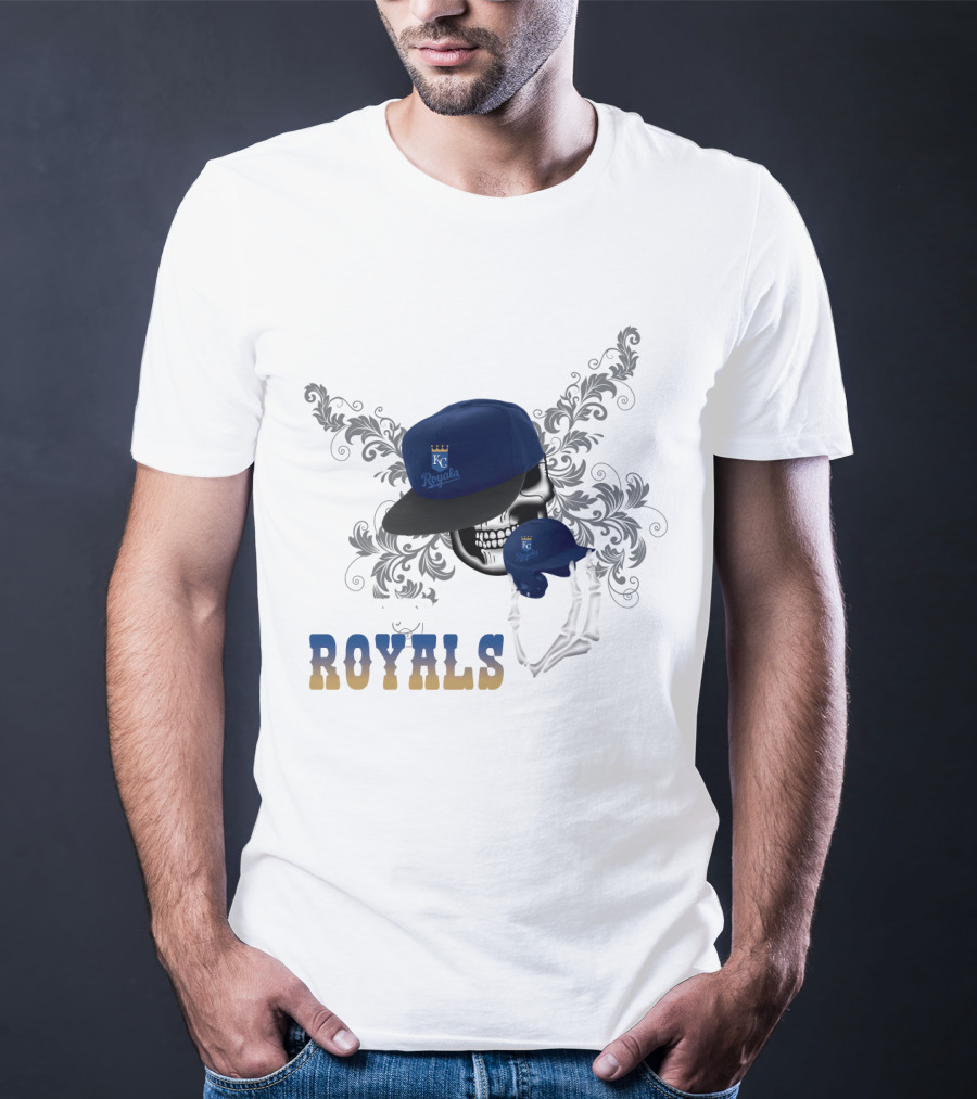 Kansas City Royals Skeleton Hat Fear The Royals T-Shirt