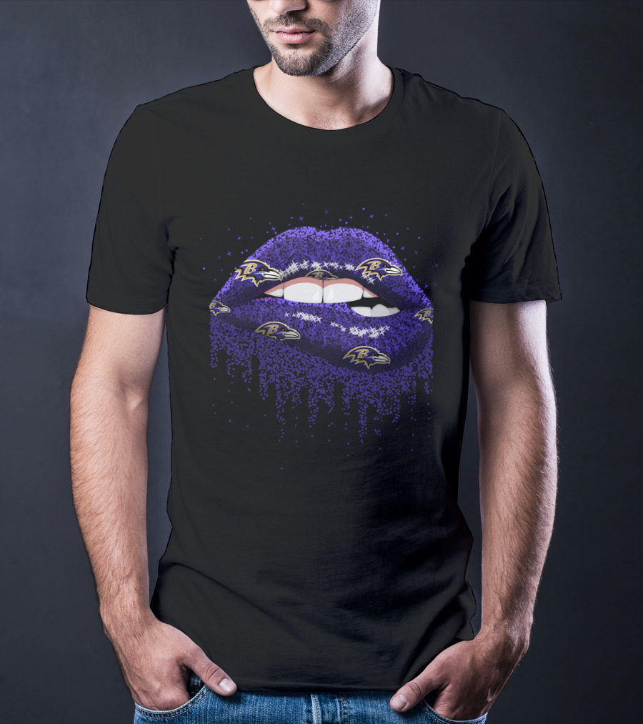 Baltimore Ravens Lips Fan Gear T-Shirt