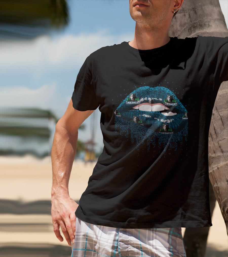Minnesota Timberwolves Lips Fan Style T-Shirt