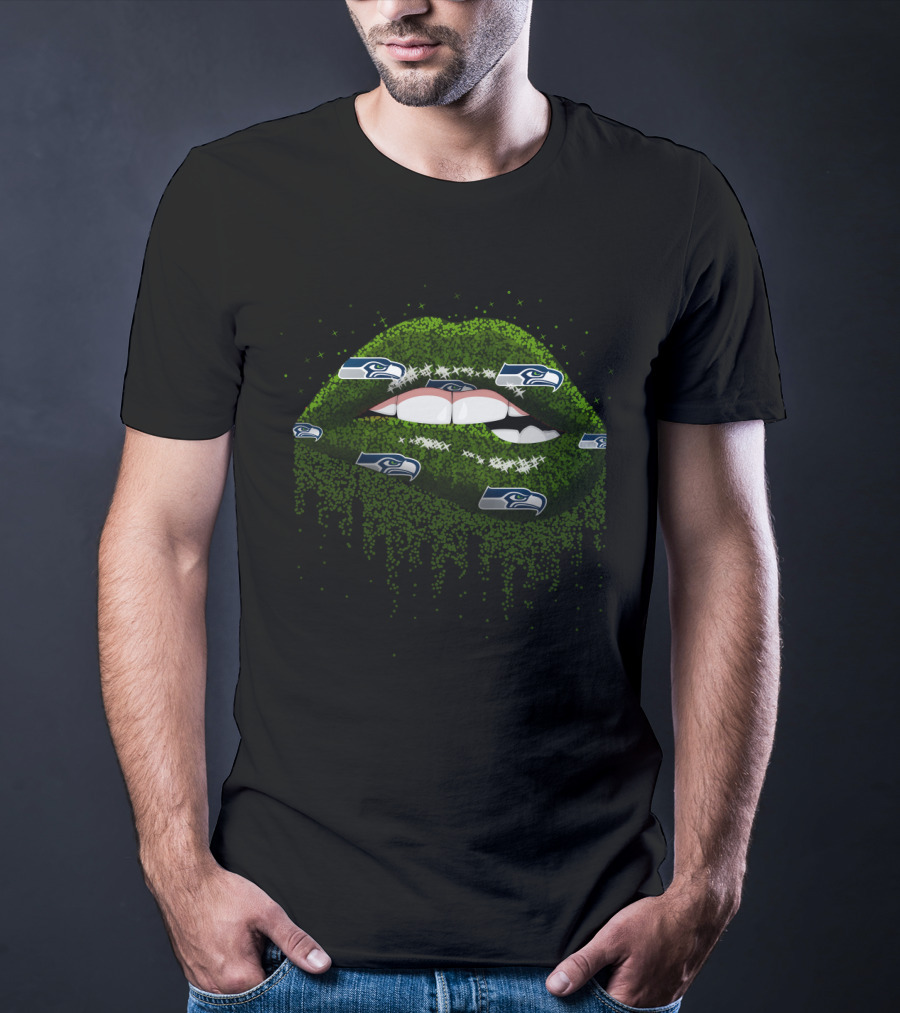 Seattle Seahawks Lips Fan Gear T-Shirt