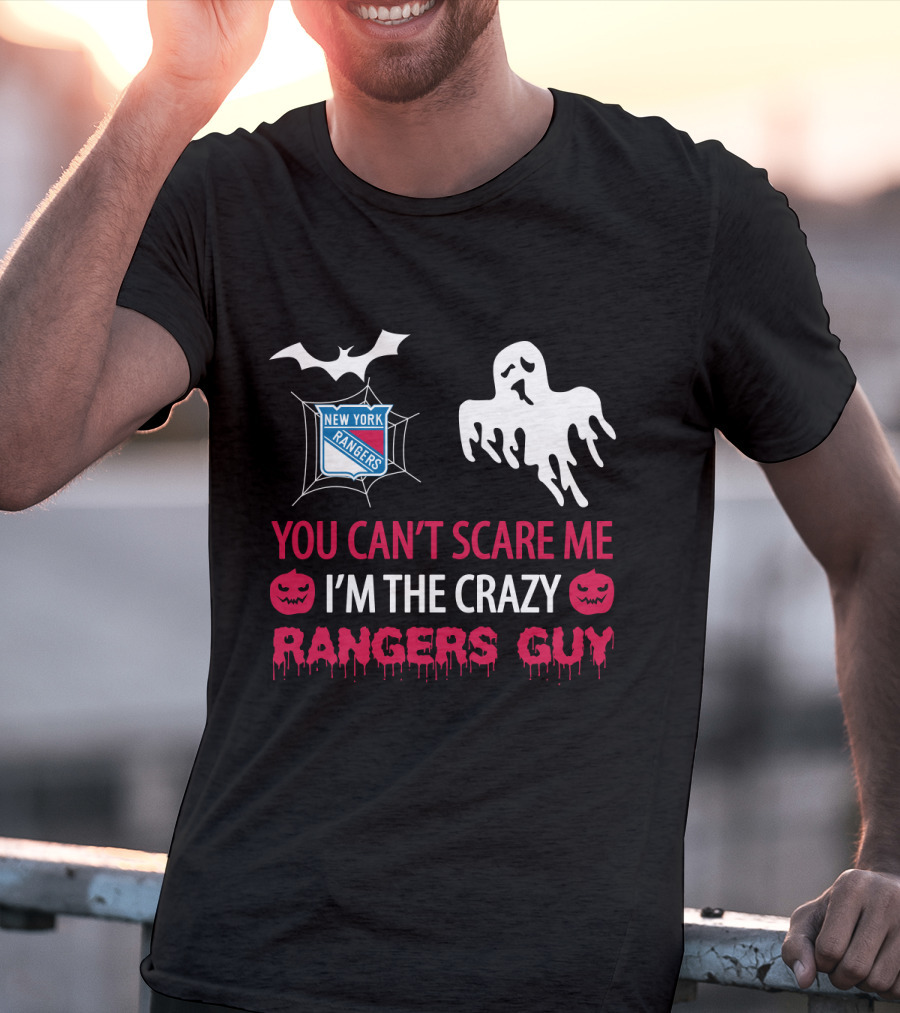 Halloween New York Rangers You Can't Scare Me I'm The Crazy Rangers Guy T-Shirt