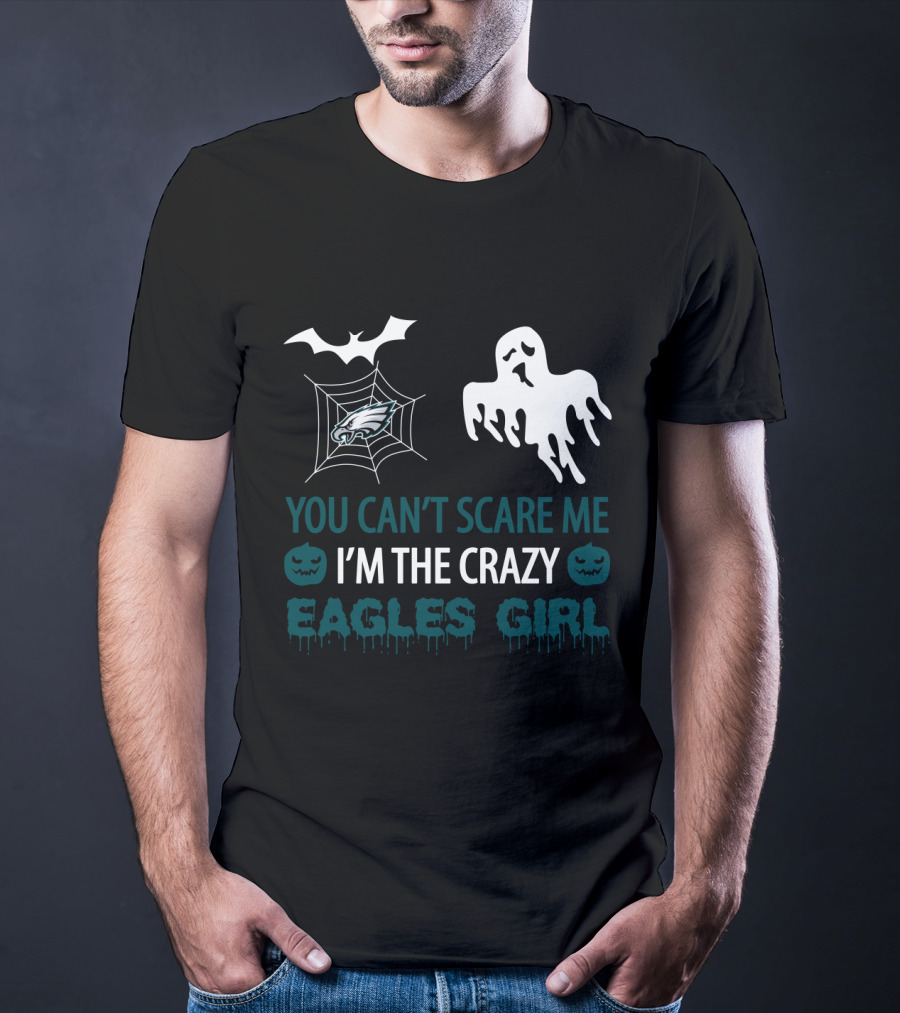 Crazy Eagles Girl Halloween You Can't Scare Me T-Shirt