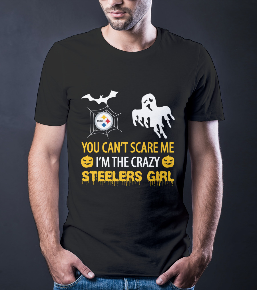 Halloween Steelers Girl You Can't Scare Me I'm The Crazy T-Shirt