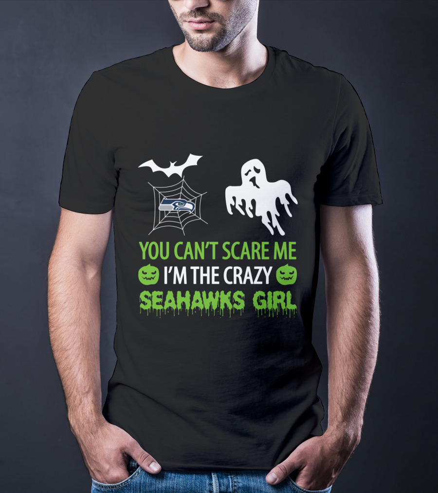 Halloween You Can’t Scare Me I’m The Crazy Seahawks Girl T-Shirt