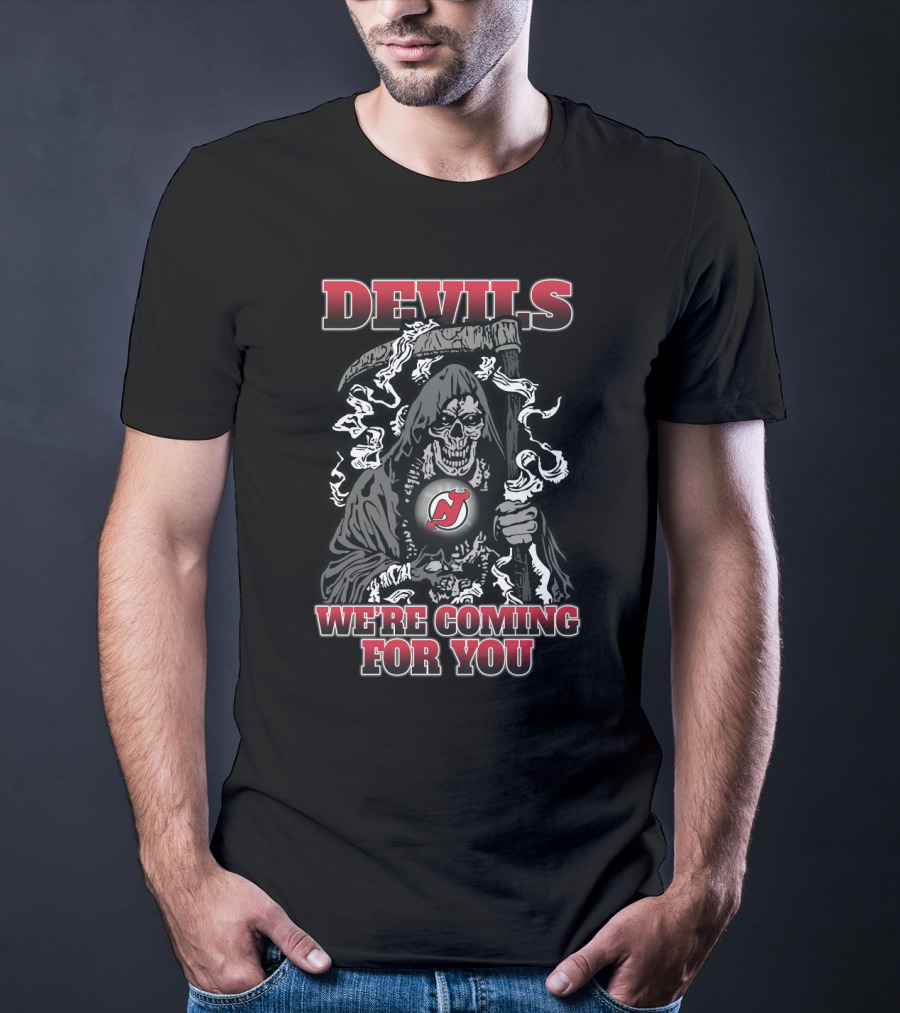 New Jersey Devils Grim Reaper We're Coming For You T-Shirt