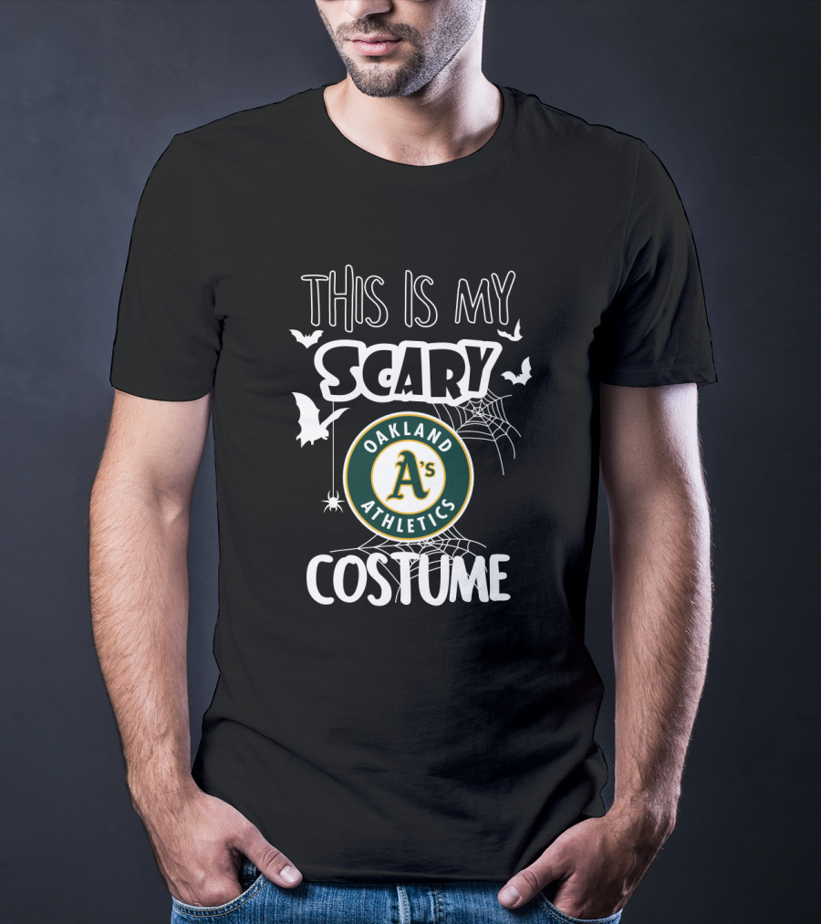 Oakland Athletics Scary Costume Halloween T-Shirt