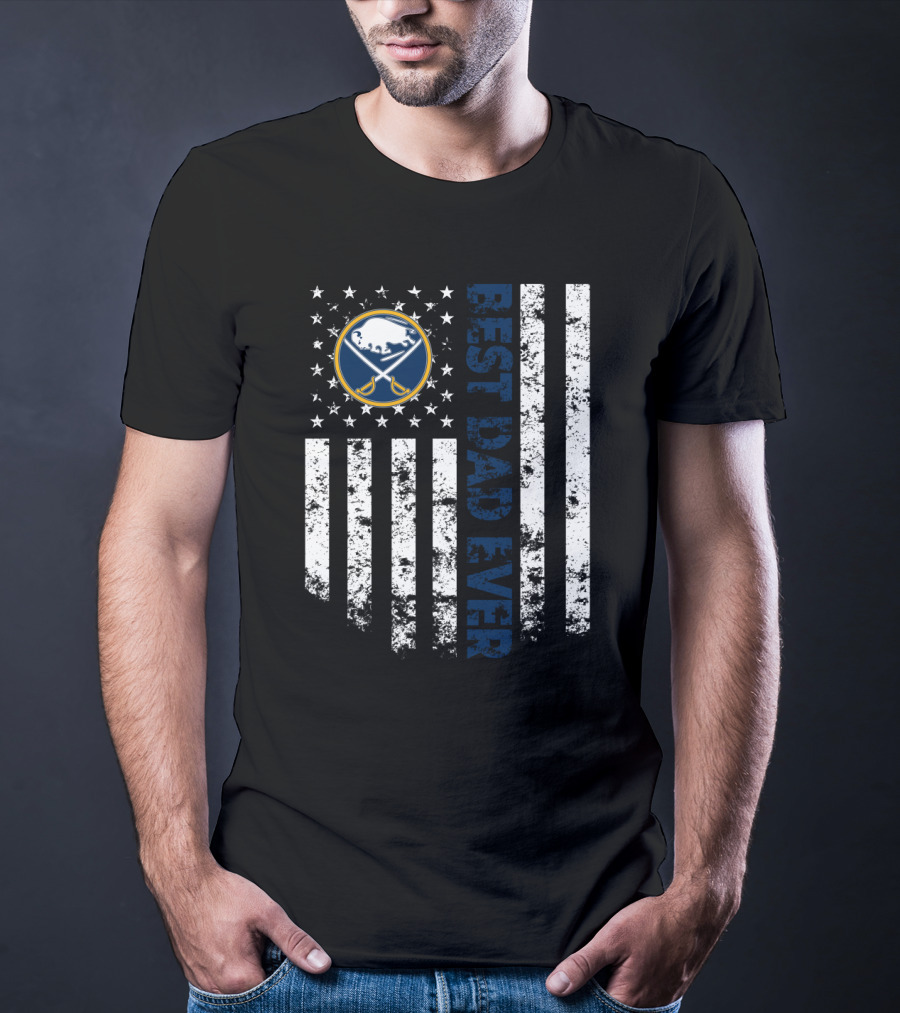 Buffalo Sabres Best Dad Ever American Flag T-Shirt