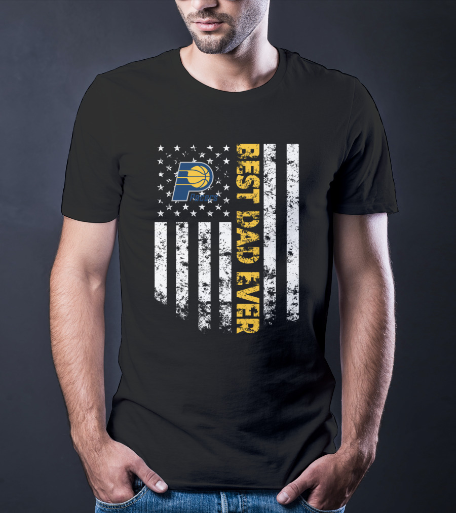 Best Dad Ever Indiana Pacers Flag T-Shirt