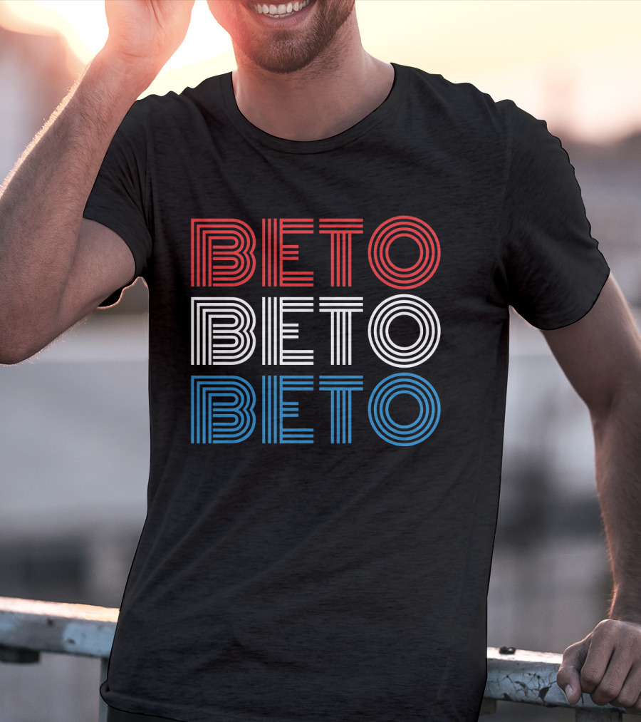 Beto Red White Blue Election Campaign Retro Stripes T-Shirt