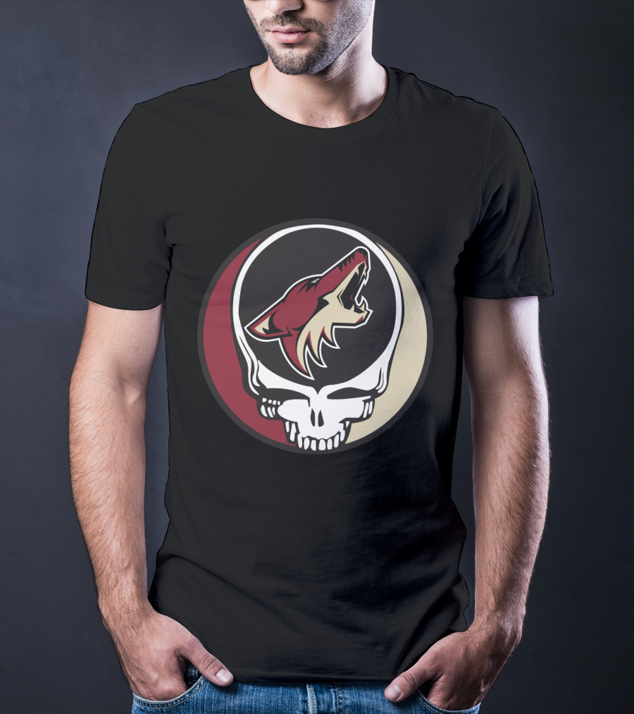 Grateful Dead Arizona Coyotes Logo Skull T-Shirt