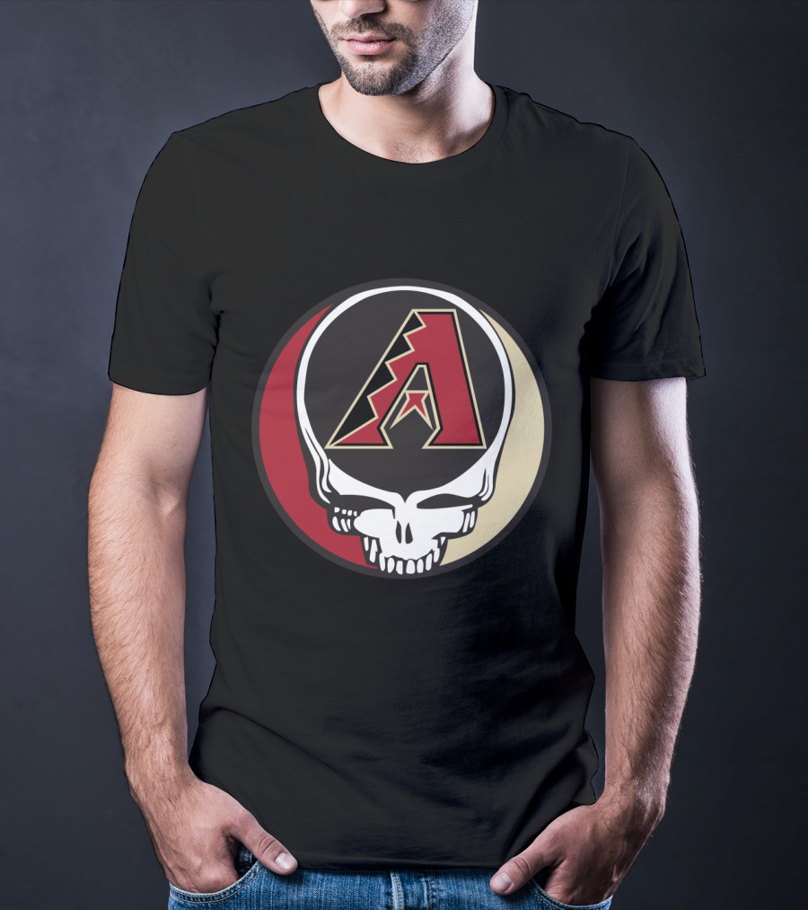 Arizona Diamondbacks Grateful Dead Skull Design For Fans T-Shirt