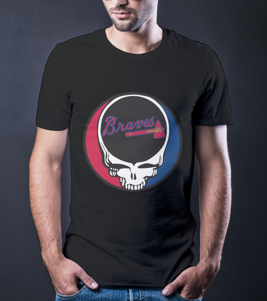 Braves And Grateful Dead Iconic Skull Logo Mashup T-Shirt