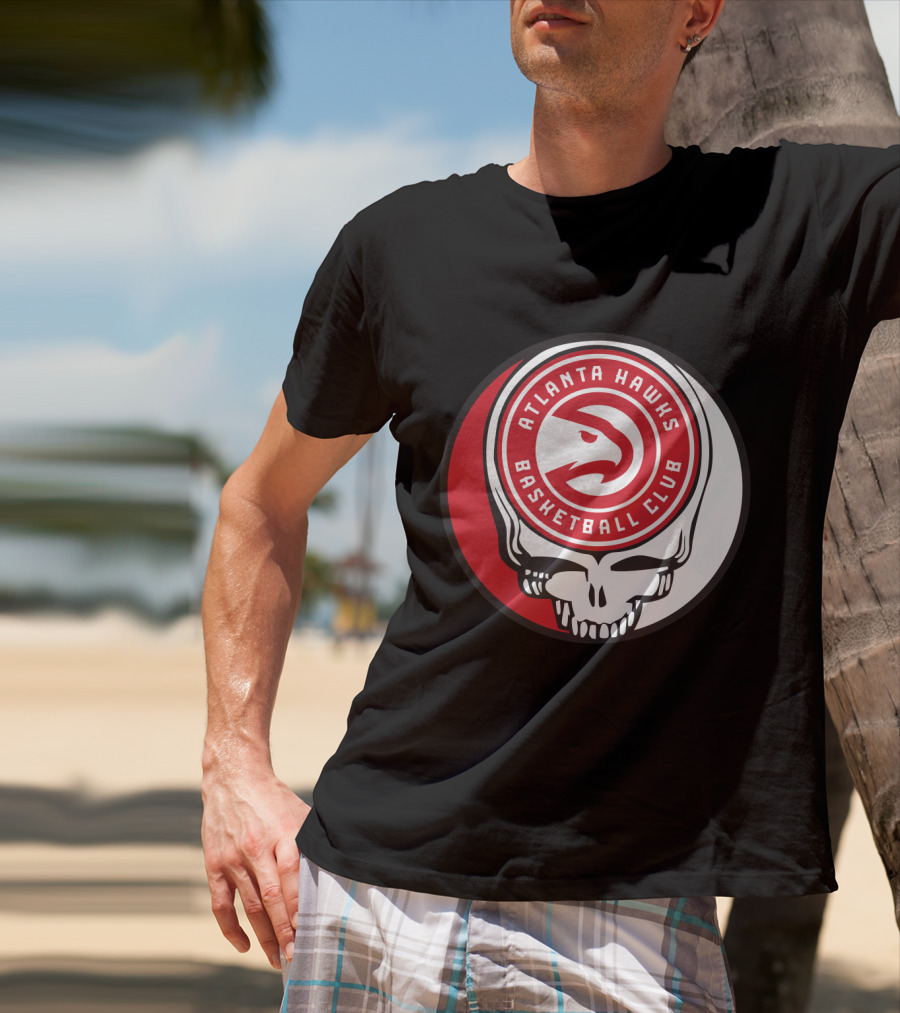 Atlanta Hawks Basketball Club Grateful Dead Skull T-Shirt