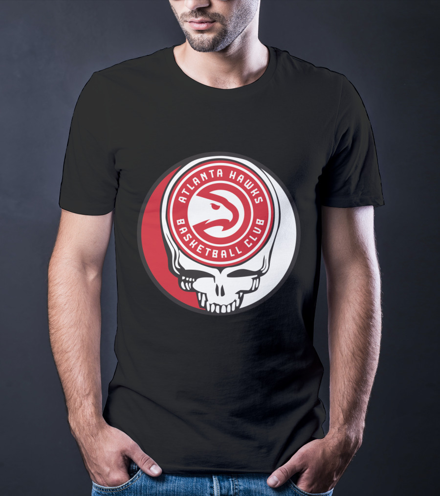Atlanta Hawks Basketball Club Grateful Dead Skull T-Shirt