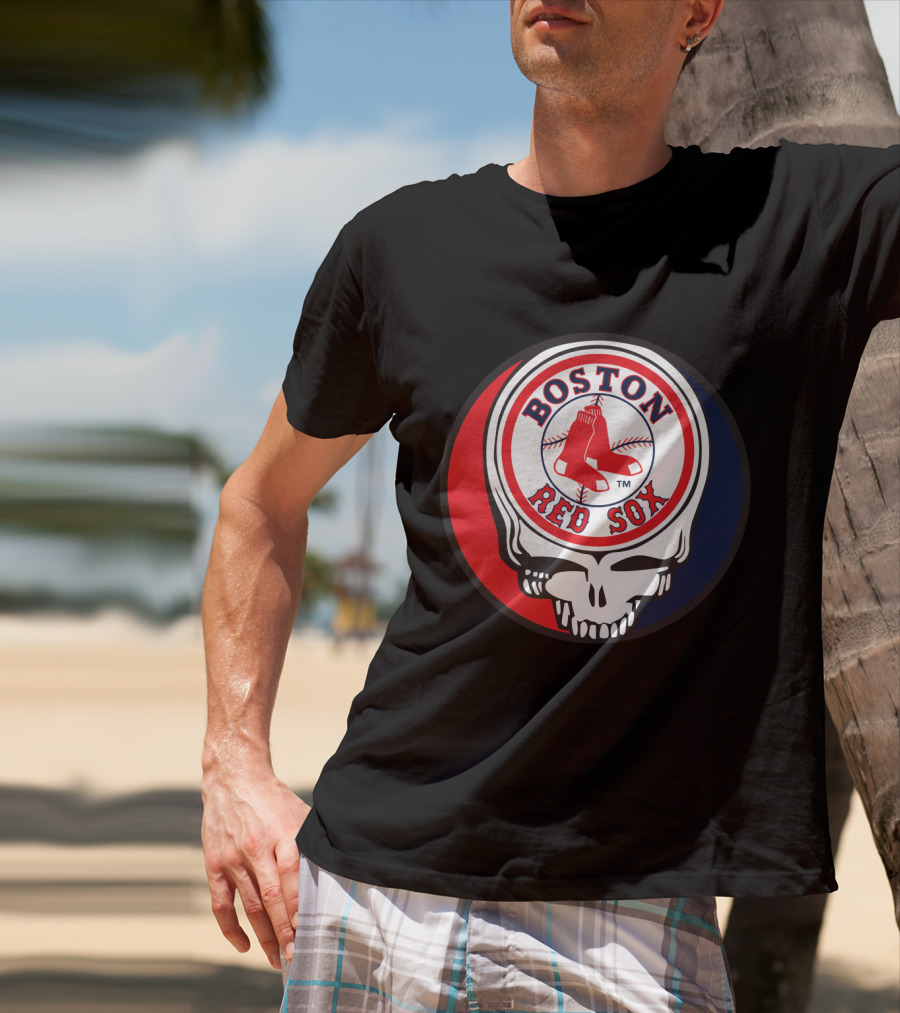 Boston Red Sox Skull Logo Grateful Dead Fans Baseball Teams T-Shirt