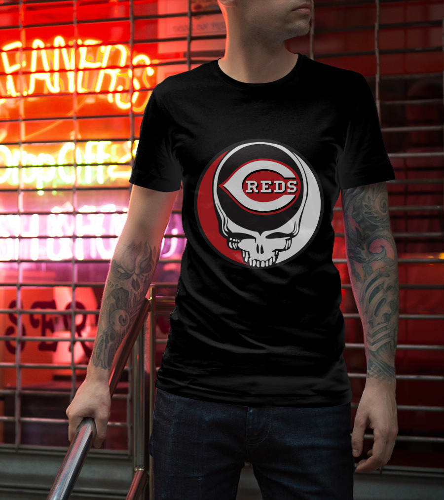 Steal Your Face Cincinnati Reds Logo Grateful Dead Fans T-Shirt