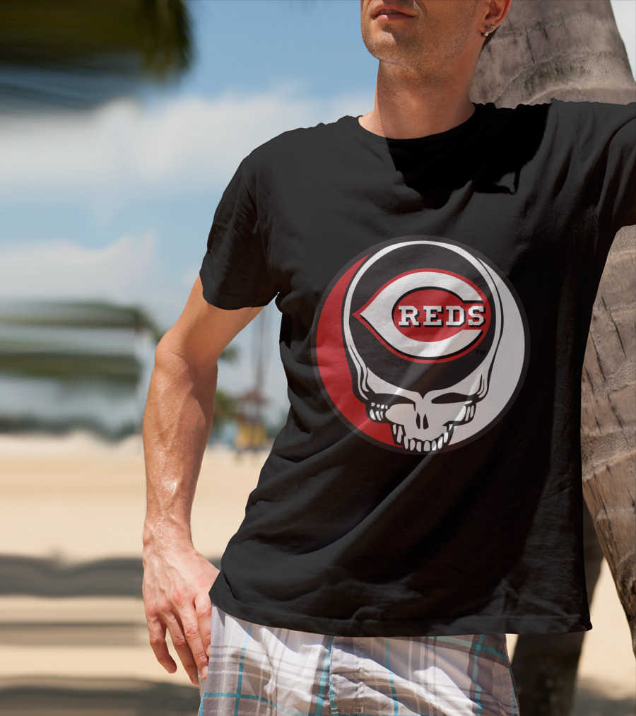 Steal Your Face Cincinnati Reds Logo Grateful Dead Fans T-Shirt
