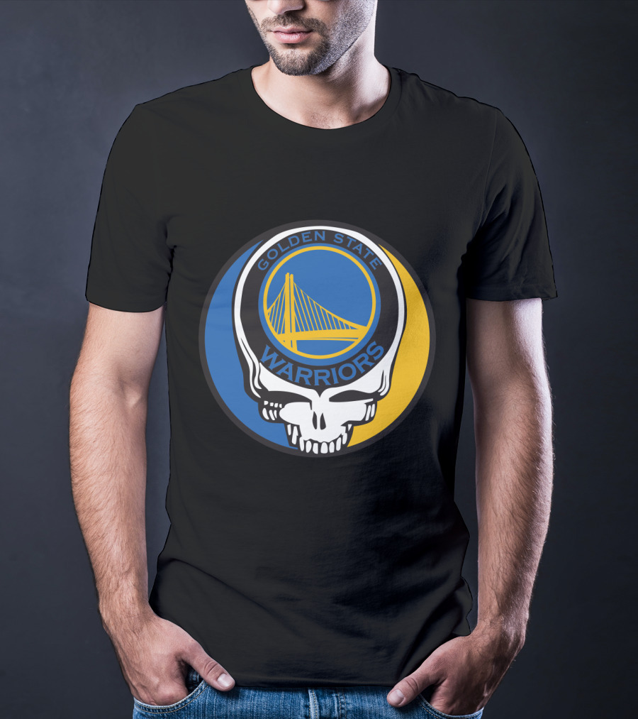 Golden State Warriors Grateful Dead Skull Bridge T-Shirt