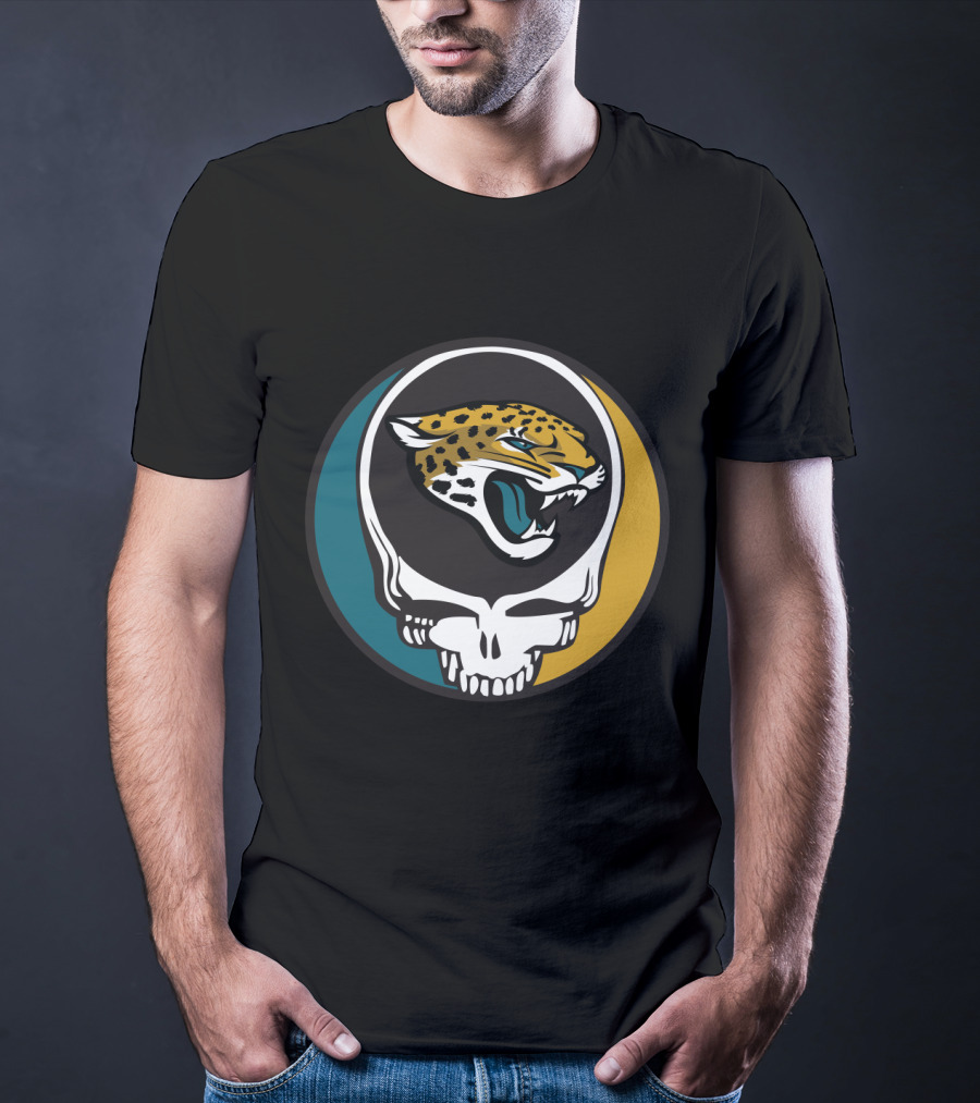 Grateful Dead Jacksonville Jaguars Logo Skull T-Shirt