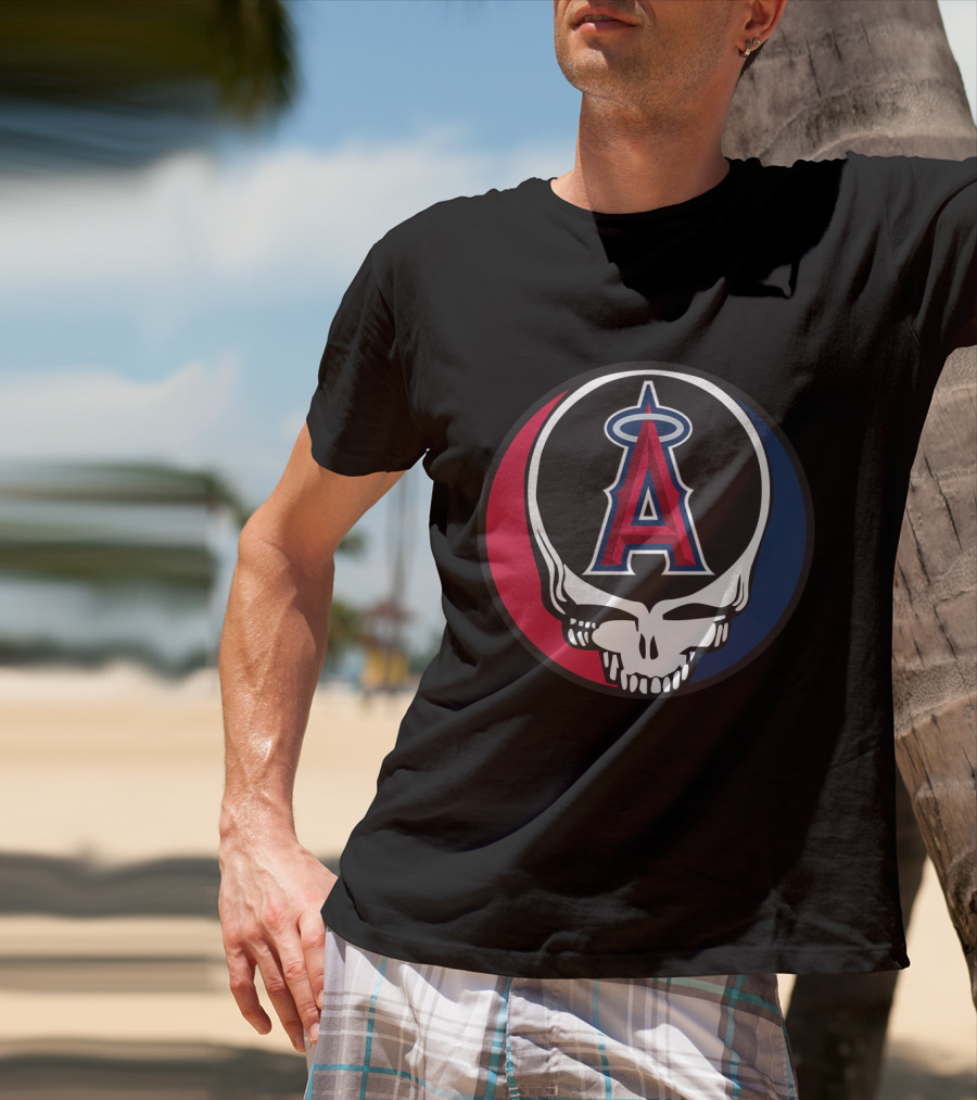 Los Angeles Angels Grateful Dead Skull Icon Logo For Fans T-Shirt
