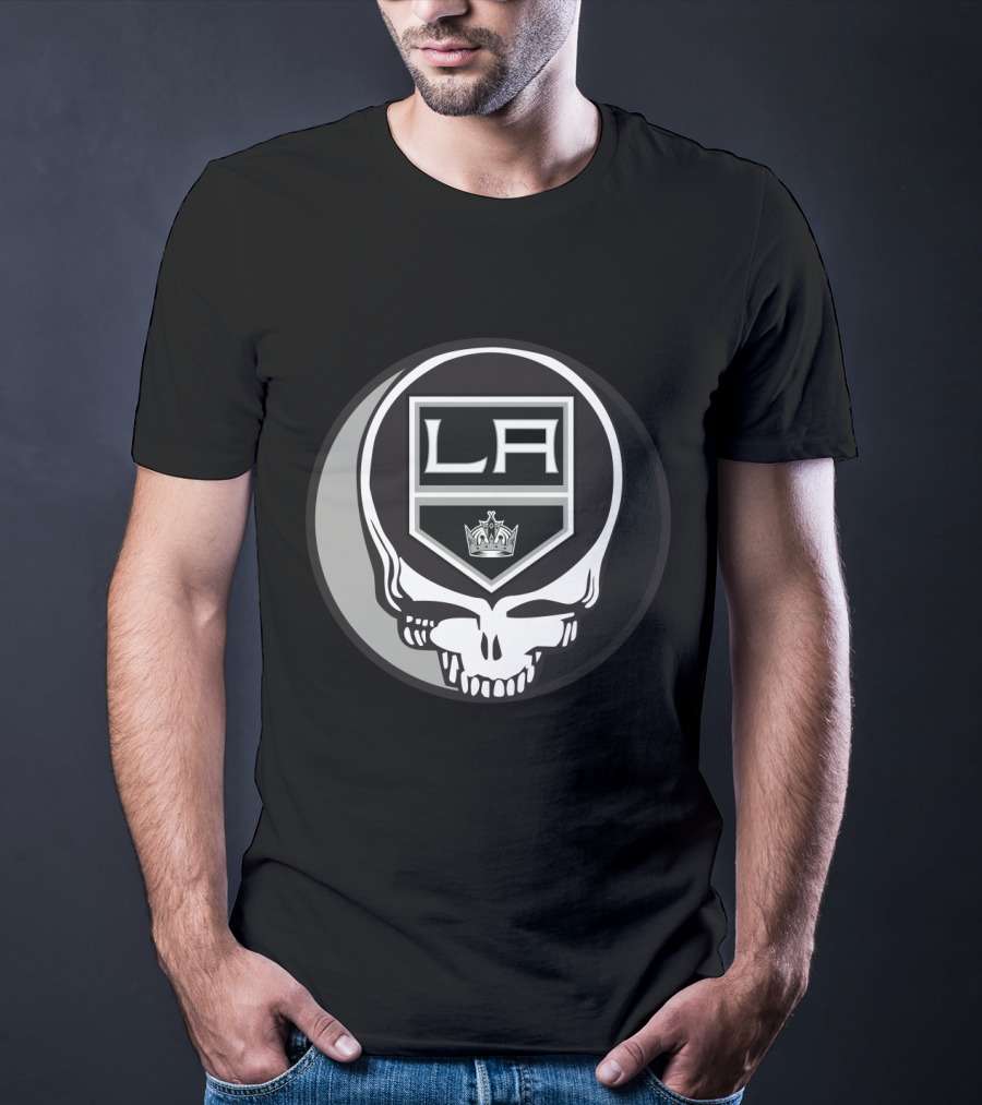 LA Kings And Grateful Dead Skull Graphic For Fans T-Shirt