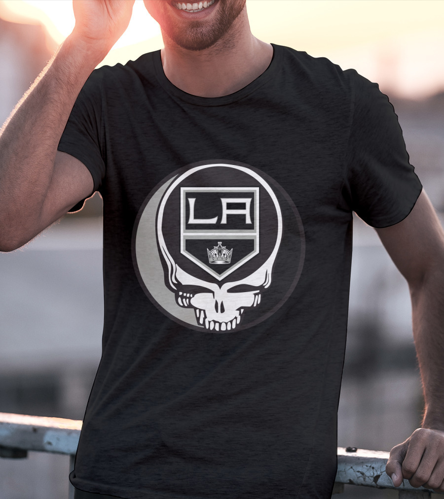 LA Kings And Grateful Dead Skull Graphic For Fans T-Shirt