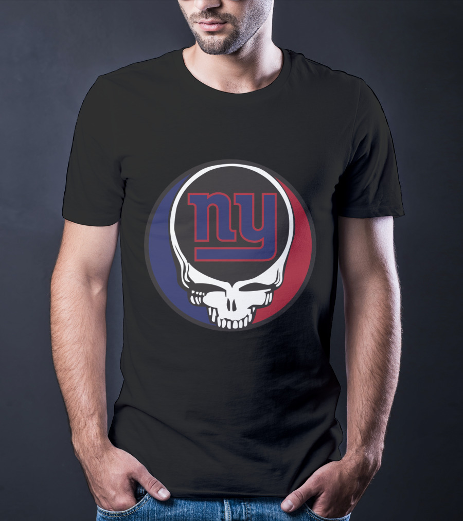 Grateful Dead New York Giants Skull Logo Fusion For Fans T-Shirt