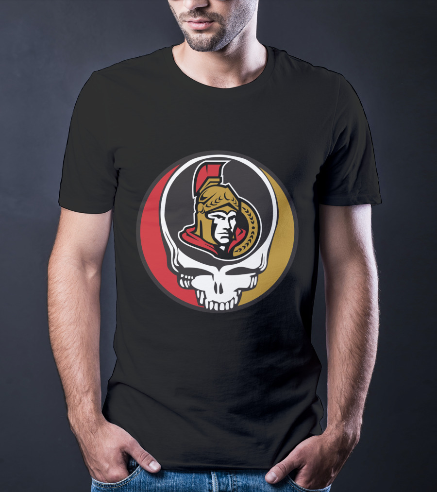 Ottawa Senators Fans Grateful Dead Skull T-Shirt