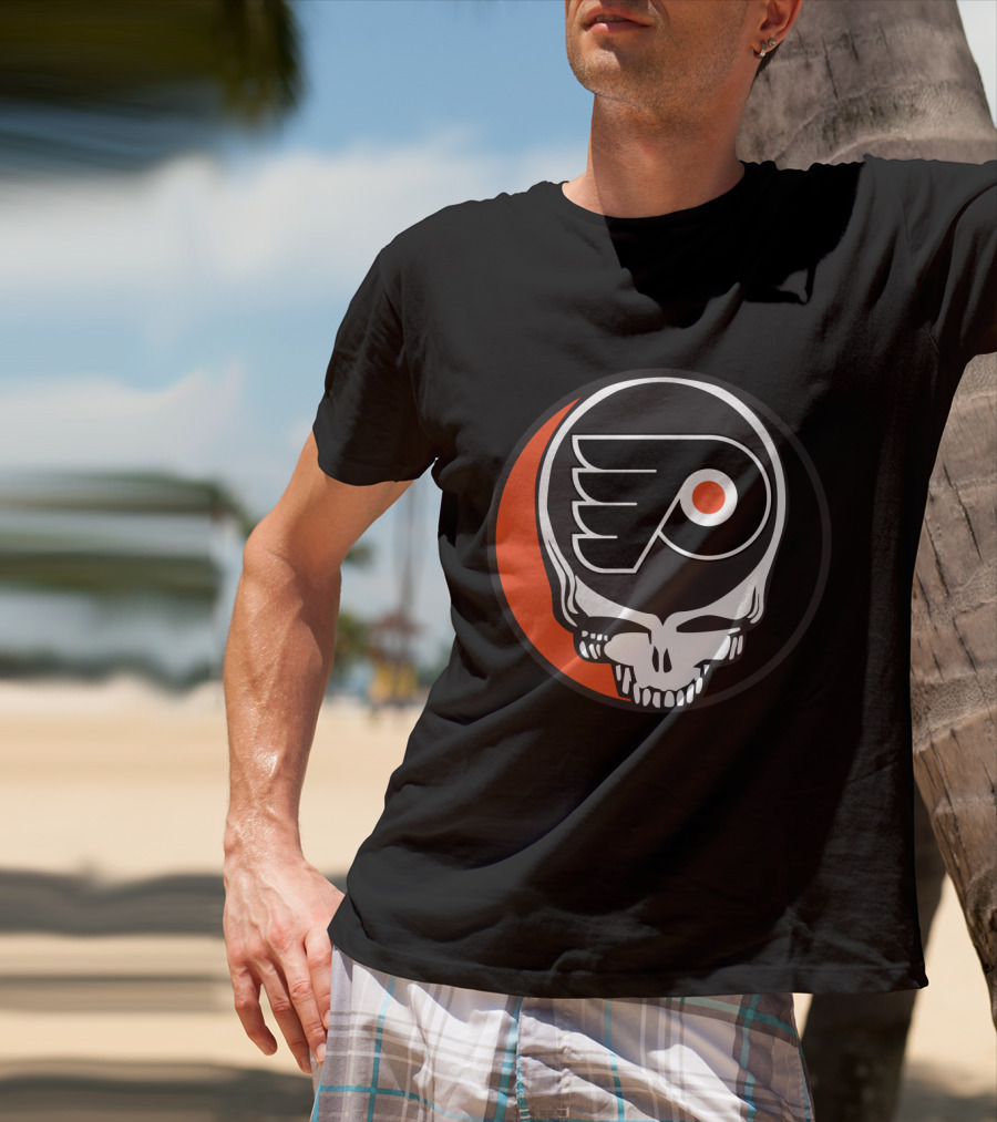 Philadelphia Flyers Grateful Dead Skull T-Shirt
