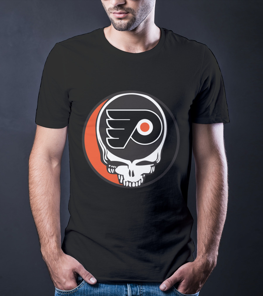 Philadelphia Flyers Grateful Dead Skull T-Shirt