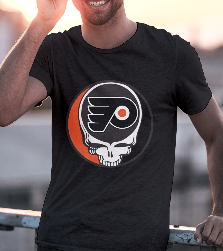 Philadelphia Flyers Grateful Dead Skull T-Shirt