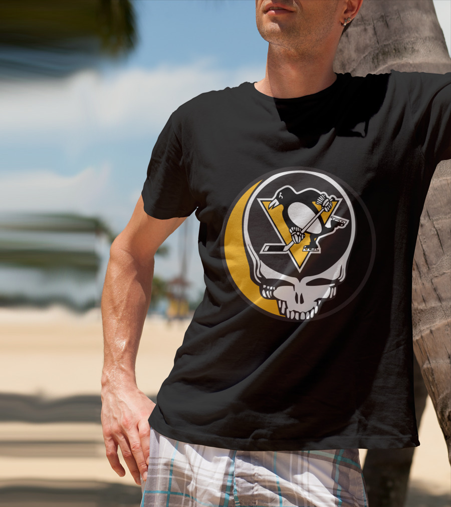 Pittsburgh Penguins And Grateful Dead Logo Mashup For Fans T-Shirt