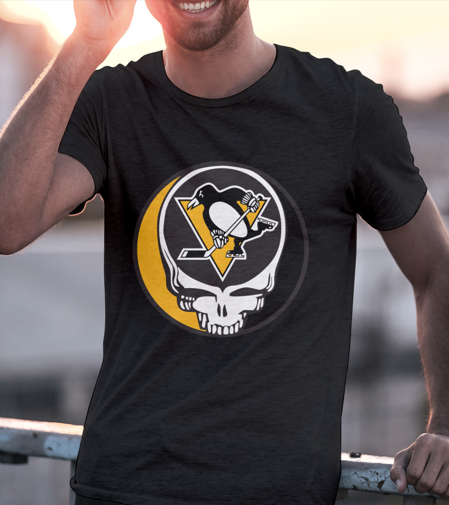 Pittsburgh Penguins And Grateful Dead Logo Mashup For Fans T-Shirt