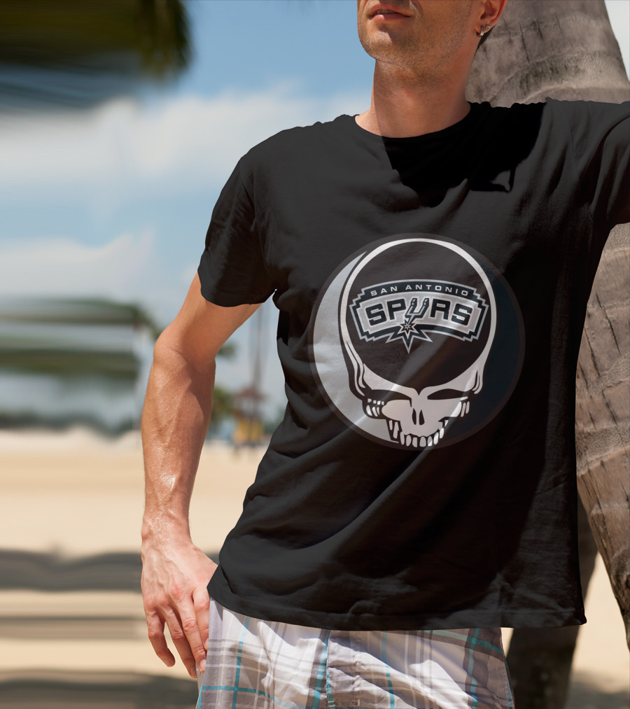San Antonio Spurs Grateful Dead Skull T-Shirt