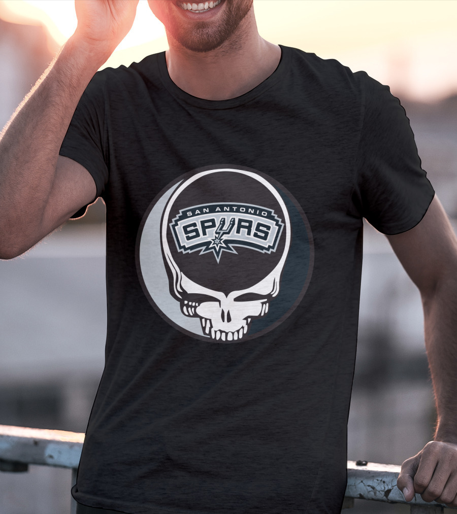 San Antonio Spurs Grateful Dead Skull T-Shirt