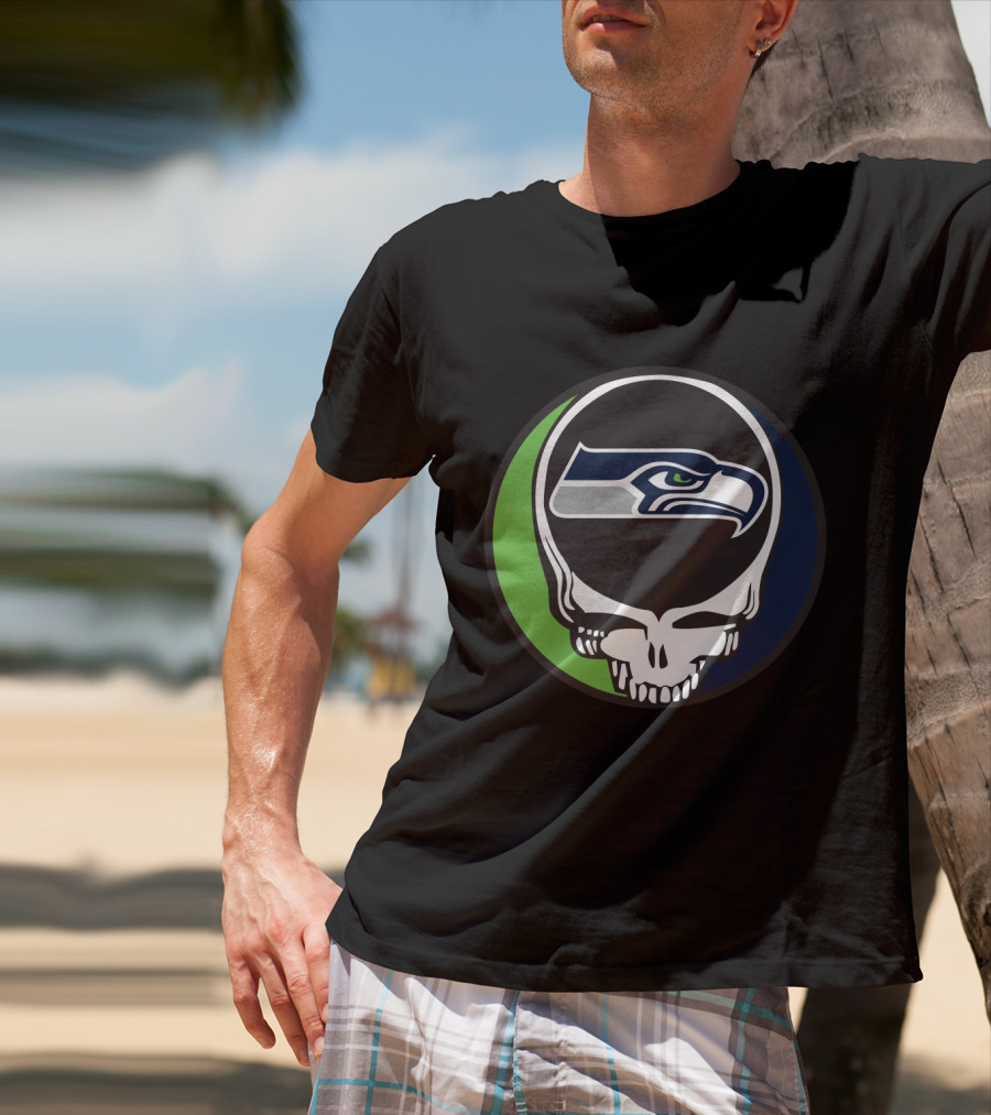 Grateful Dead Seattle Seahawks Skull T-Shirt