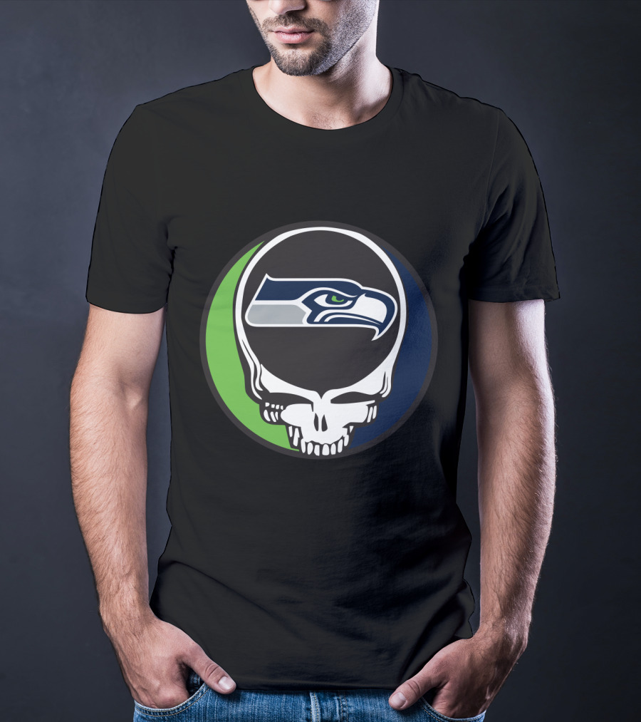 Grateful Dead Seattle Seahawks Skull T-Shirt