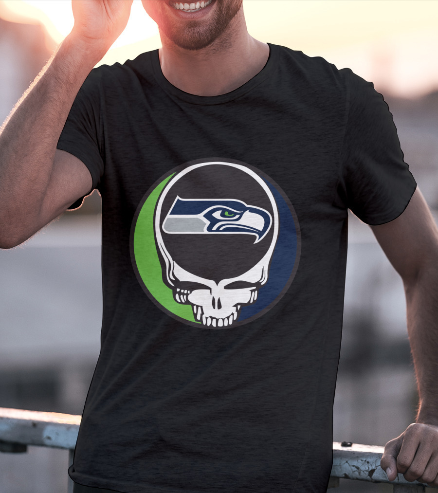 Grateful Dead Seattle Seahawks Skull T-Shirt