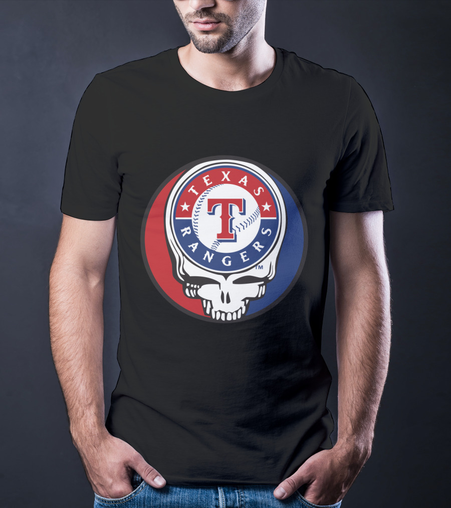 Texas Rangers Baseball Skull Grateful Dead-Inspired T-Shirt