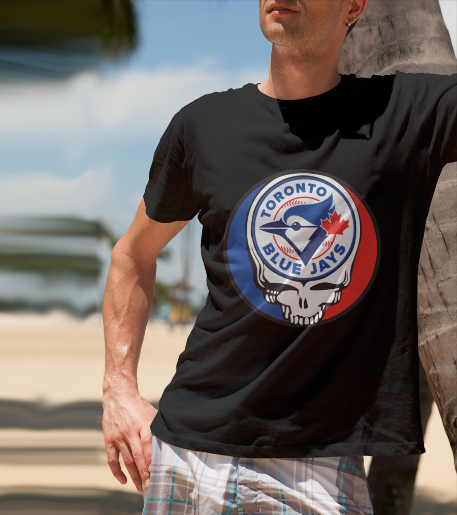 Toronto Blue Jays Grateful Dead Fan Logo Fusion T-Shirt