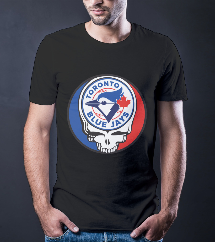 Toronto Blue Jays Grateful Dead Fan Logo Fusion T-Shirt
