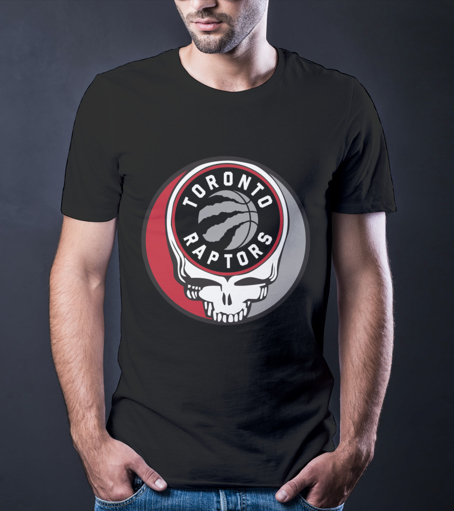 Toronto Raptors Grateful Dead Skull Basketball T-Shirt