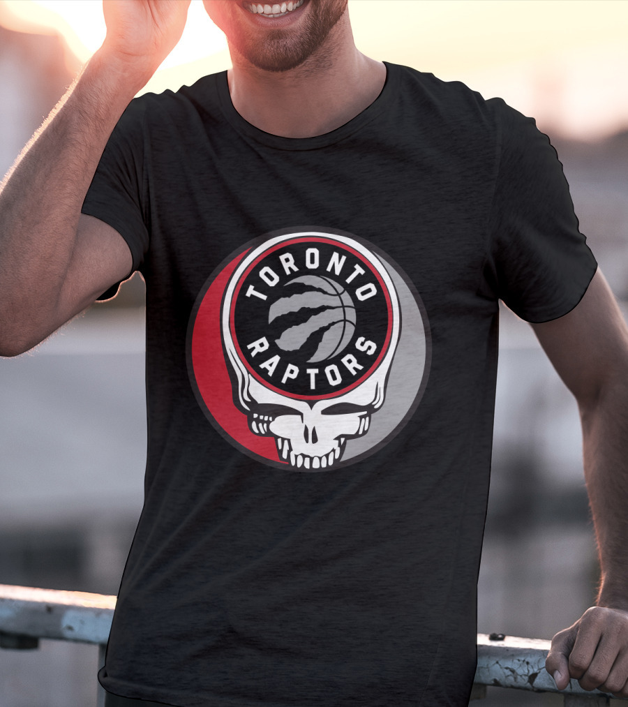 Toronto Raptors Grateful Dead Skull Basketball T-Shirt