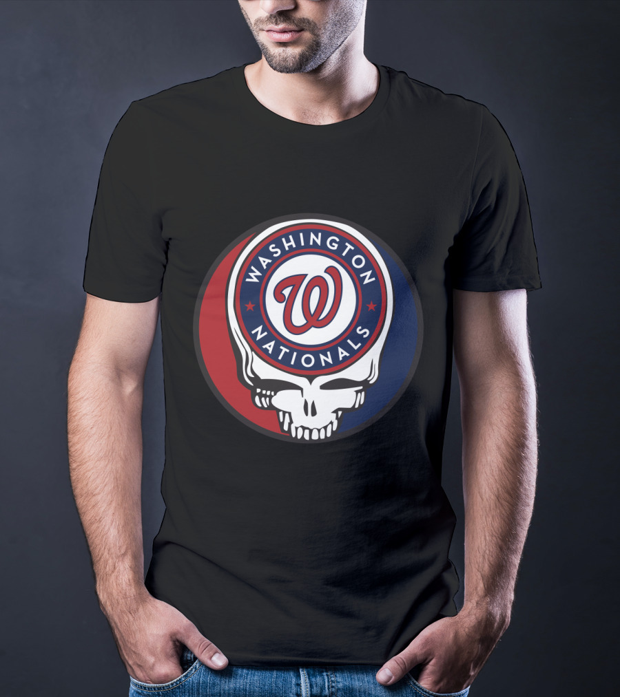 Washington Nationals Grateful Dead Fusion Skull T-Shirt