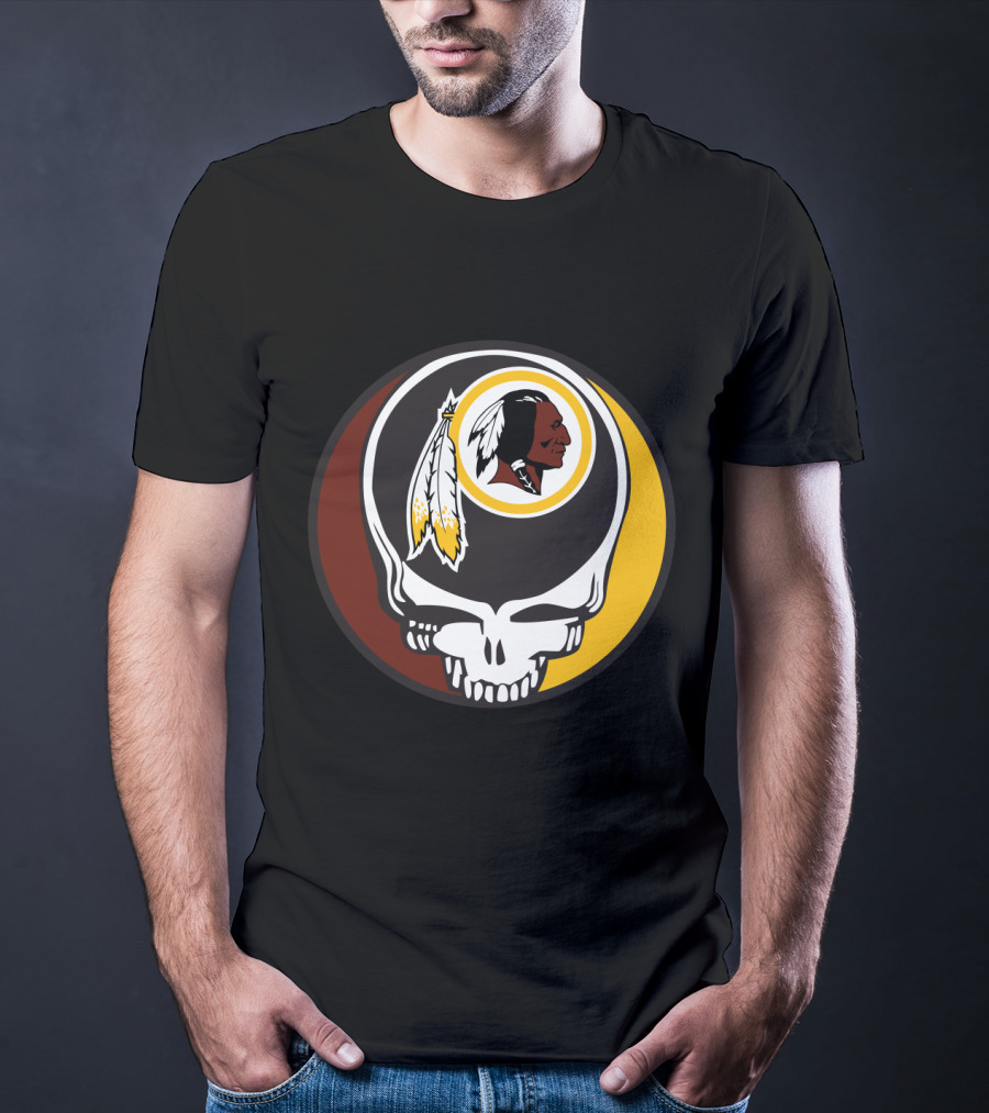 Grateful Dead And Washington Redskins Logo Fusion T-Shirt