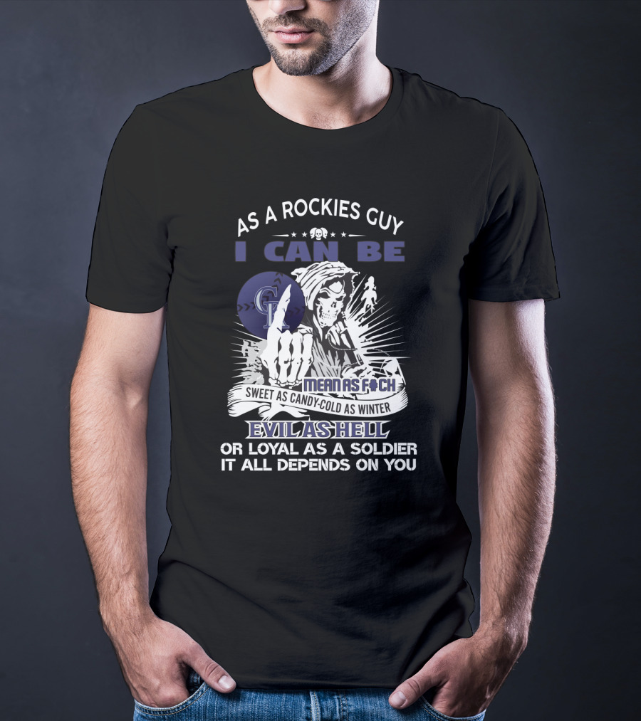 Rockies Fan Reaper: Sweet, Cold, Loyal Or Evil As Hell T-Shirt