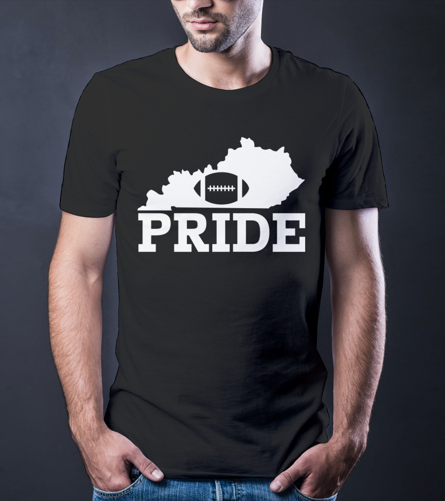 Kentucky State Outline Football Pride T-Shirt