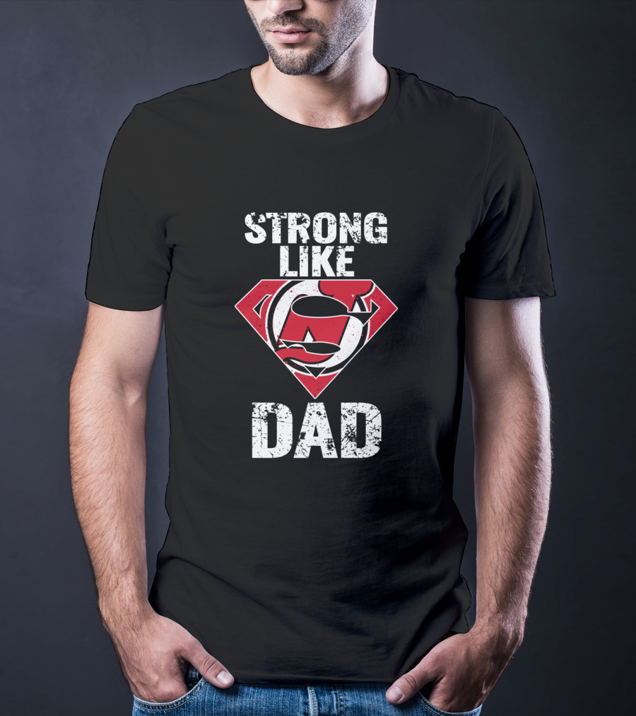 Strong Like Dad New Jersey Devils Superman T-Shirt