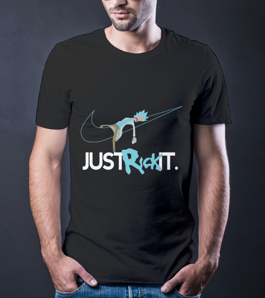 Rick And Morty Just Rick It Swoosh Spoof T-Shirt